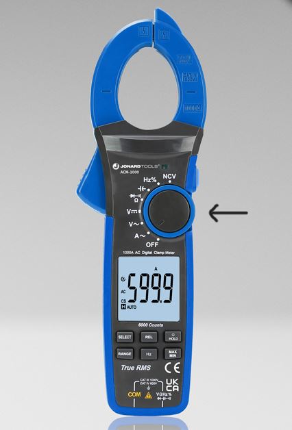 The Clamp meter dial settings