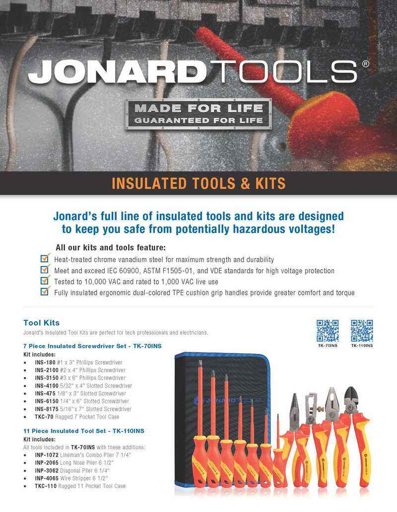 Jonard Tools Insulated Tools Brochure