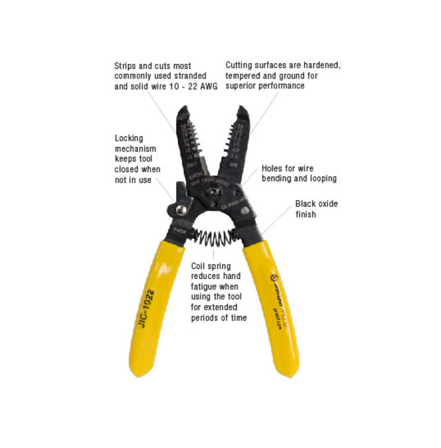 Solid Wire Stripper Cutter AWG10-22  0.6-2.6m2