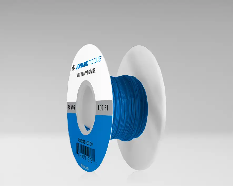 KSW24B-0100 - 24 AWG Kynar® Wire CSW, Low Strip Force, Blue, 100 ft