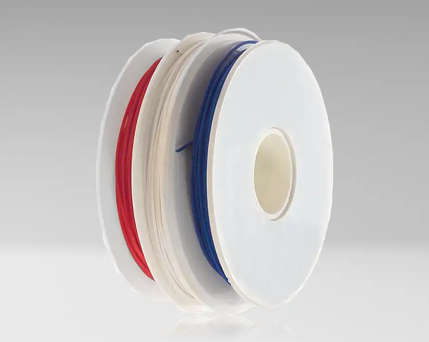 R-30-TRI - 30 AWG Kynar® Wire, Red White Blue, 50 ft (Three Rolls)