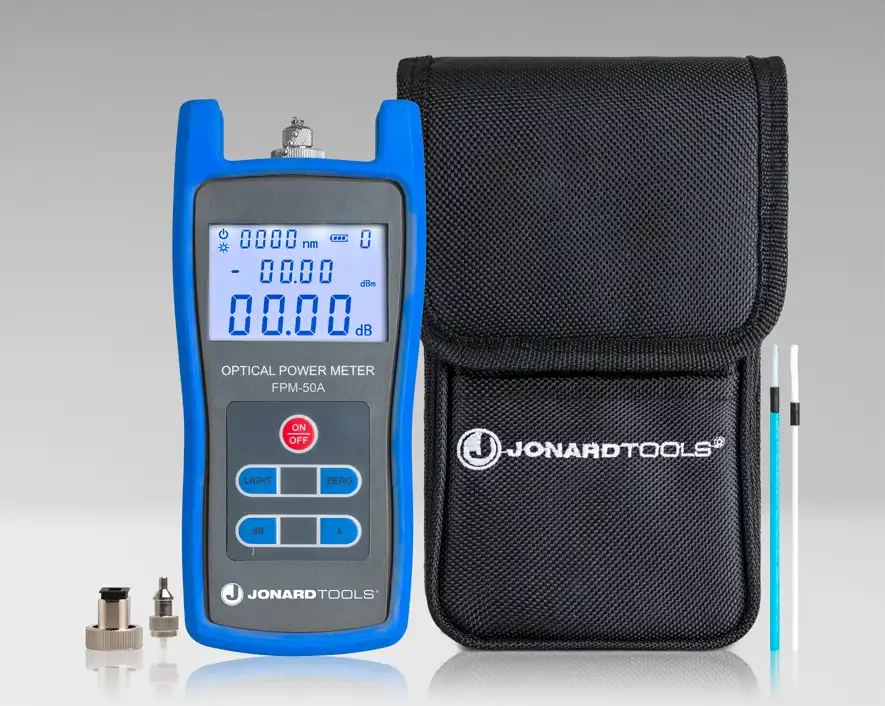 FPM-50A - Fiber Optic Power Meter (-50 to +26 dBm) with FC/SC/LC Adapters