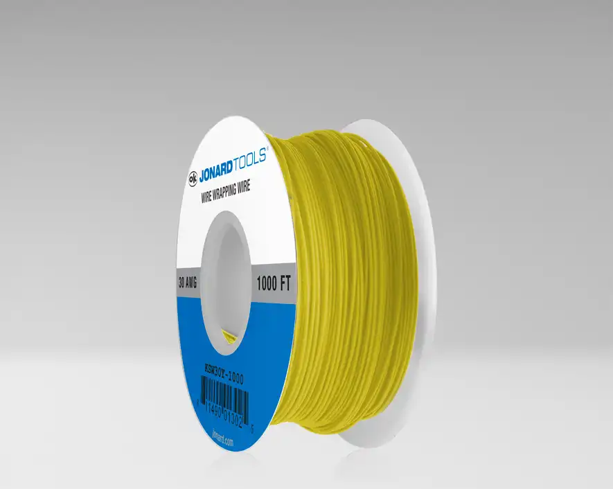 KSW30Y-1000 - 30 AWG Kynar® Wire CSW, Low Strip Force, Yellow, 1000 ft