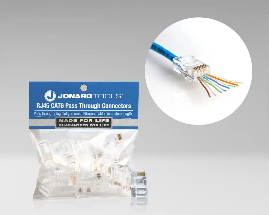 RJ45-625 - CAT6 RJ45 Pass-Through Connectors (Pack of 25)