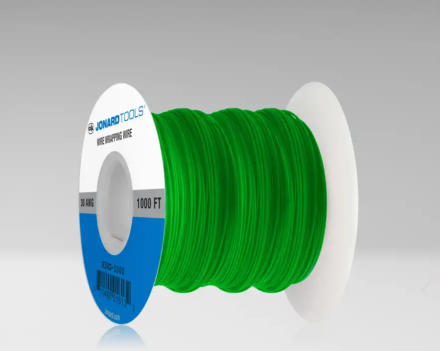 R30G-1000 - 30 AWG Kynar® Wire, Green, 1000 ft