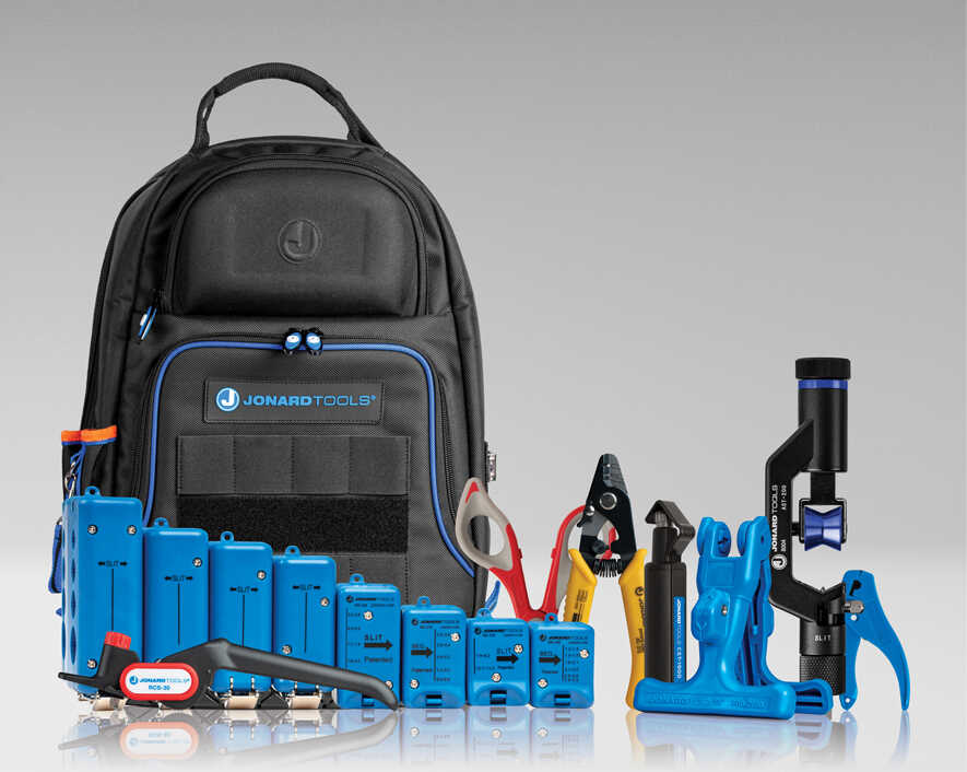 Backpack Fiber Optic Mid Span Slit & Ring Tool Kit (1.2 mm-22.6 mm