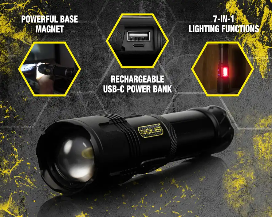 SOL-F1 - Solis™ Rechargeable Tactical Flashlight