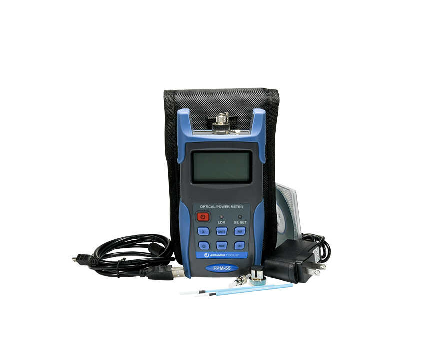 FPM-55 - Fiber Optic Power Meter with Data Storage (-50 to +26 dBm) and FC/SC/LC Adapters