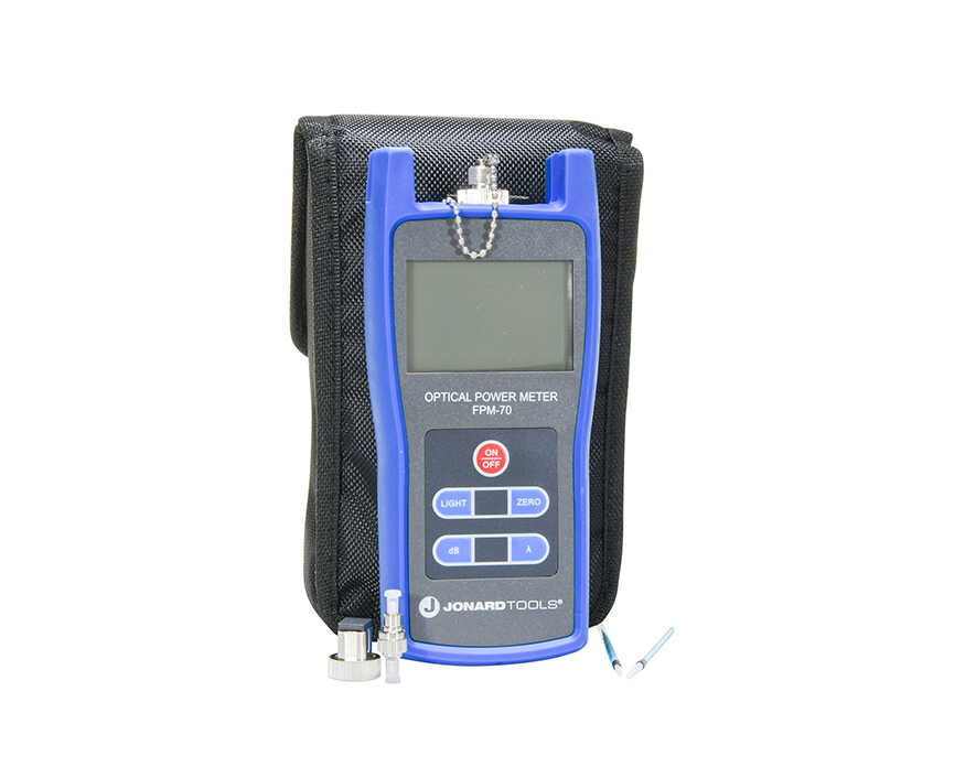 FPM-70 - Fiber Optic Power Meter (-70 to +6 dBm) with FC/SC/LC Adapters