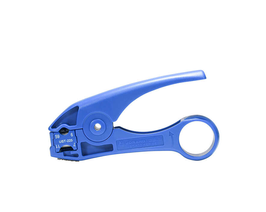 UST-125 - COAX Stripping Tool for RG59, RG6, RG7, RG11 Cables with Cable Stop