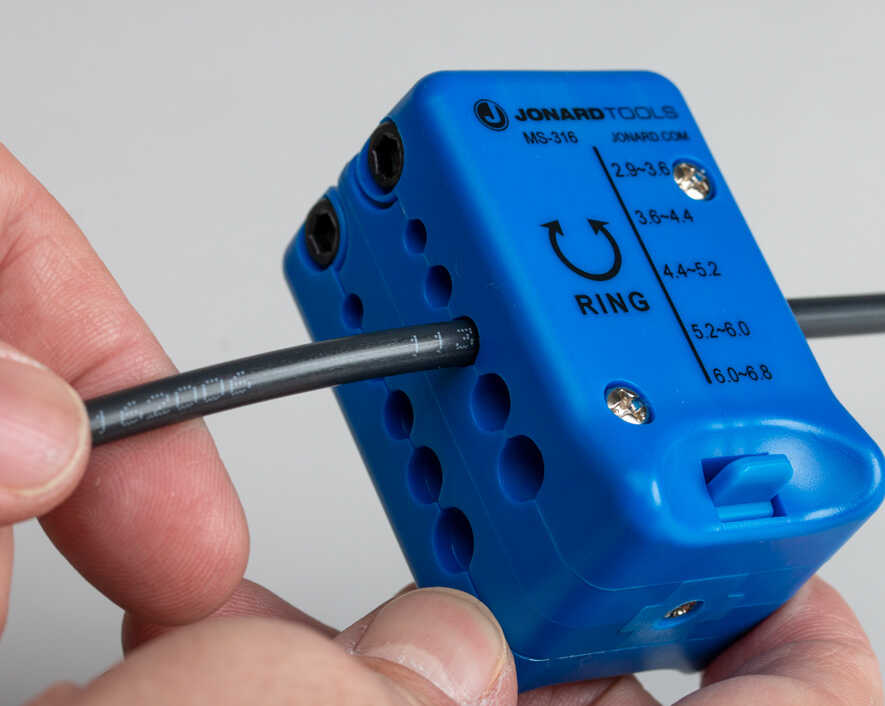 Fiber Optic Mid Span Slit & Ring Tool Kit (1.2 mm-10 mm) | Jonard